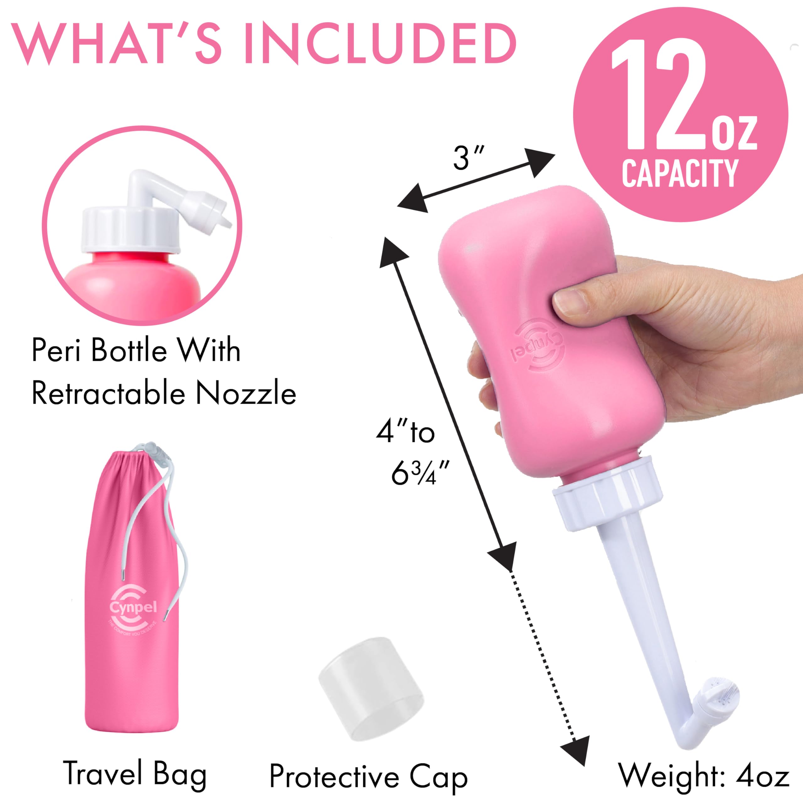 Cynpel Peri Bottle apriete-facil para uso sencillo sin esfuerzo