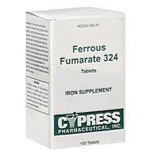 Ferrous Fumarate de Cypress, 324 tabletas, presentación en etiqueta para uso diario.
