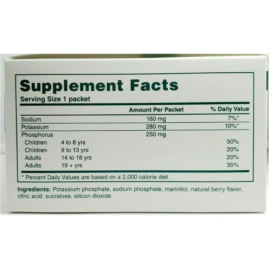 Phos-NaK de Cypress, paquete de dosis, fácil de transportar y medir.