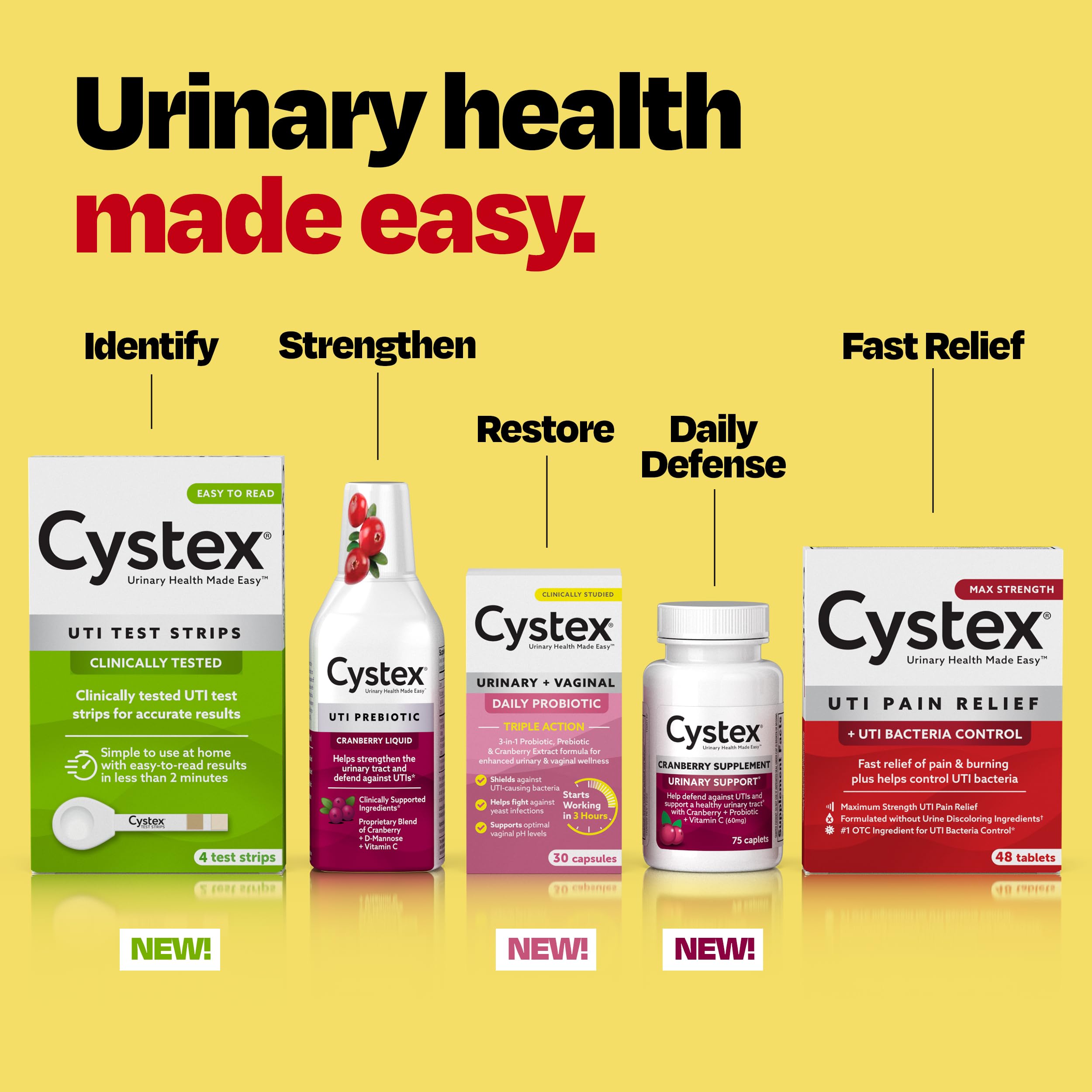 Cystex ayuda a mantener hábitos diarios saludables.
