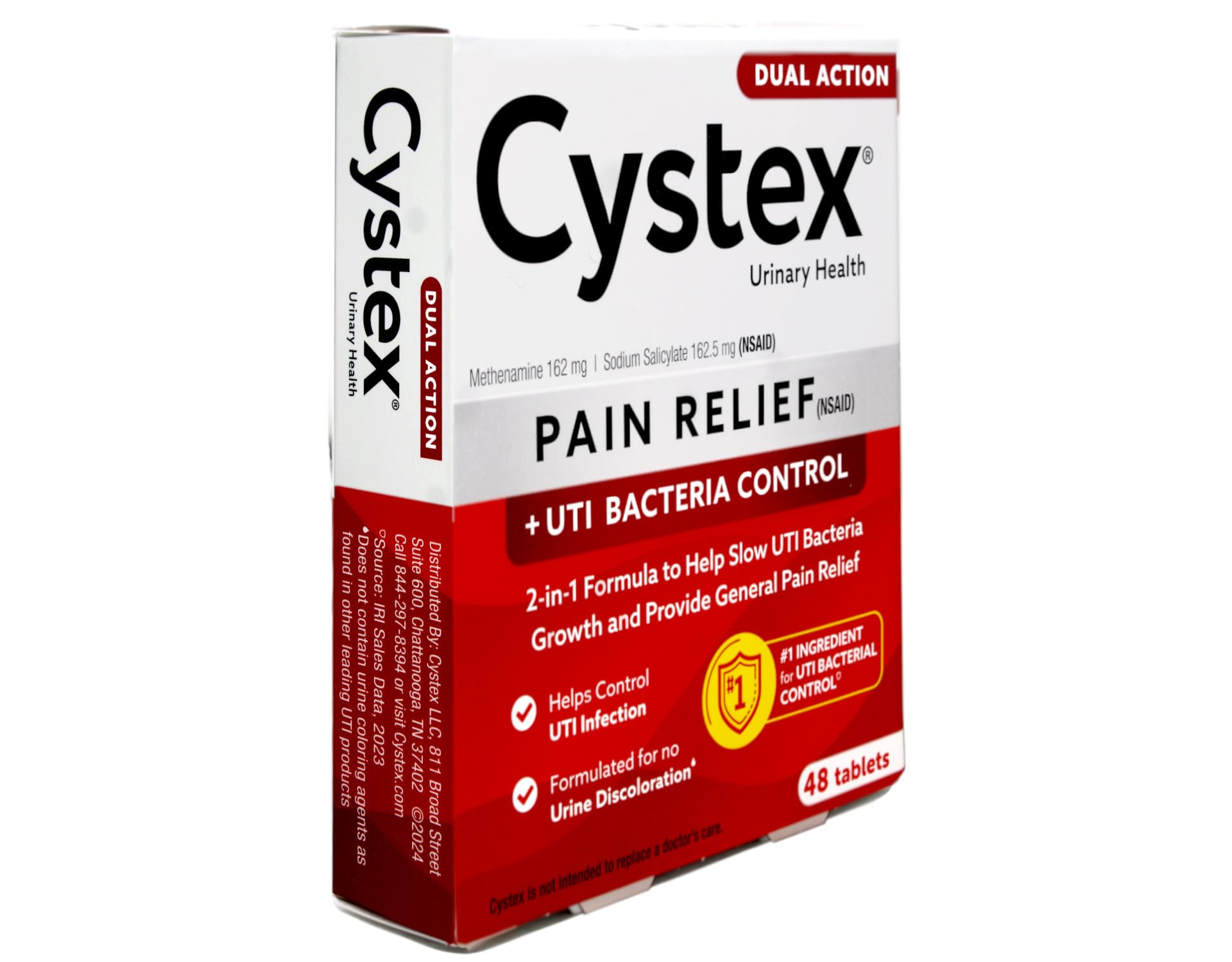 Cystex Plus empaque: formato de 48 tabletas para uso práctico.