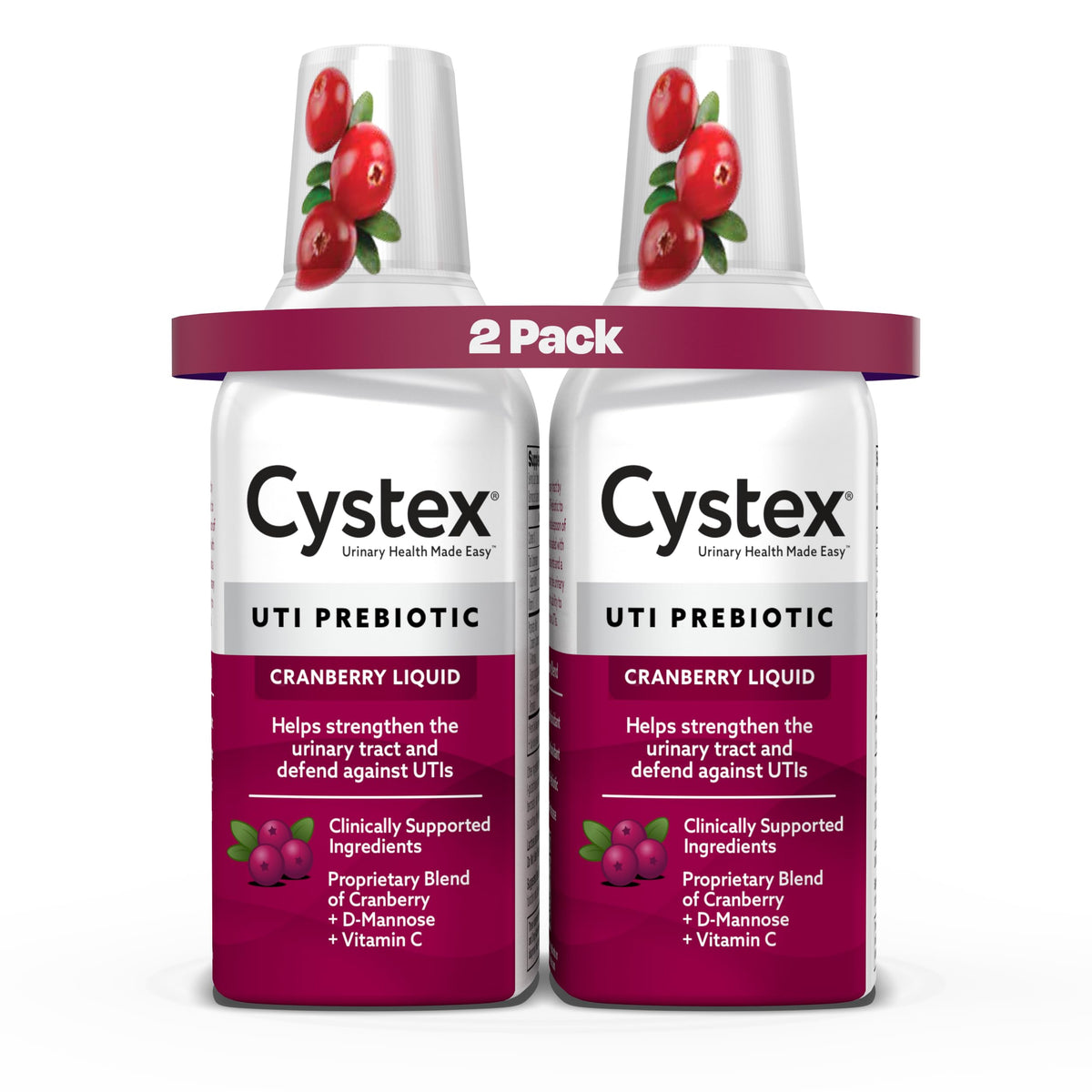 Cystex suplemento cranberry prebio para apoyo urinario diario.