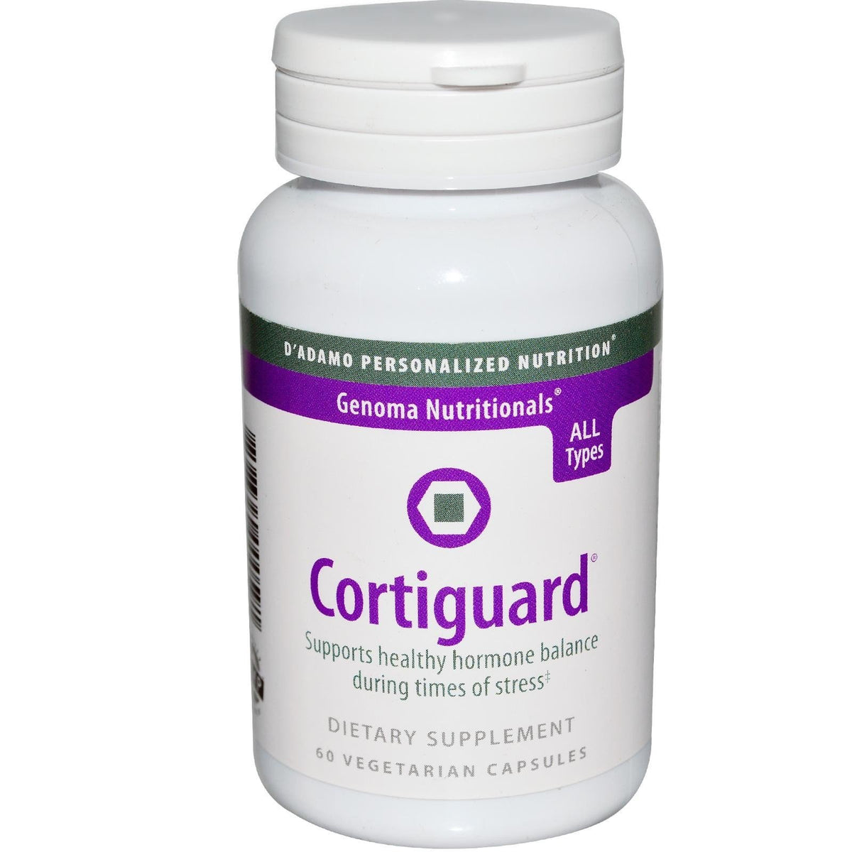 D'Adamo Cortiguard, envase de cápsulas: apoyo al equilibrio hormonal durante el estrés
