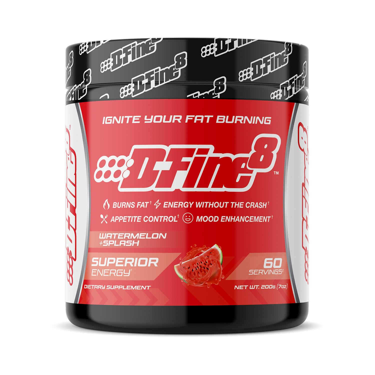 D-Fine8 pre-entrenamiento en bote para energía rápida y foco durante entrenamientos.