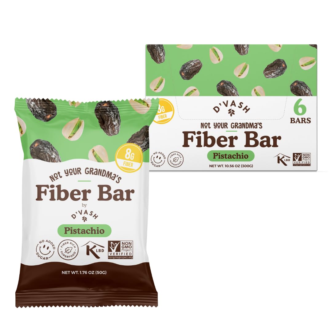 Barras D'Vash de fibra sabor cacao con mantequilla de cacahuete, snack energizante