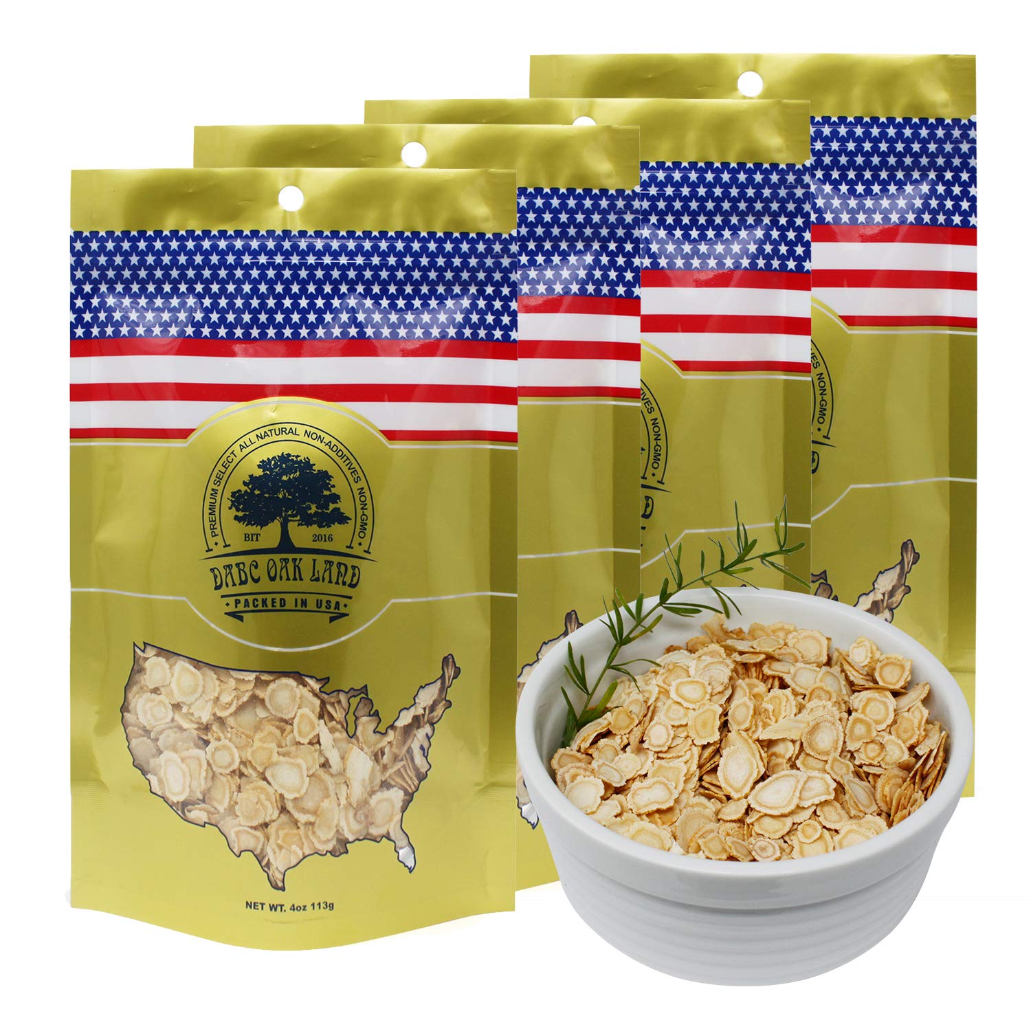 DABC OAK LAND ginseng Wisconsin rebanadas para té que potencian energía y concentración.