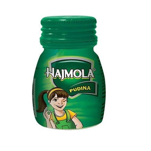 Dabur Hajmola Pudina, tableta digestiva, facilita la digestión tras comidas.