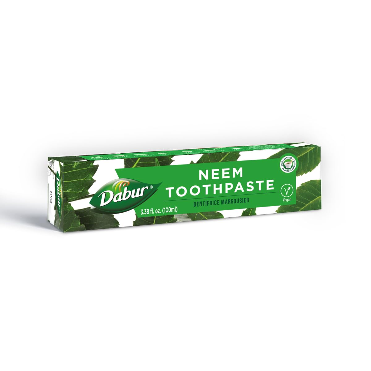Pasta dental Dabur Neem natural para higiene bucal suave.