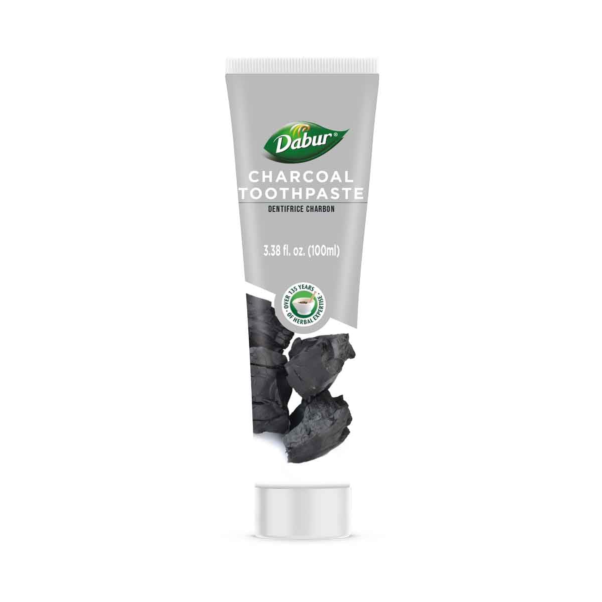 Pasta Dabur herbal sin fluoruro para blanqueamiento suave y cuidado de encías.