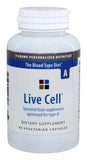D'Adamo Live Cell A cápsulas 90 vcaps, detalle del envase para consumo diario.