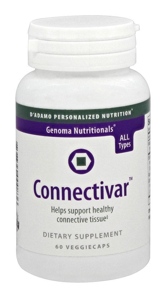 Connectivar de D'Adamo: envase de cápsulas para apoyar tejido conectivo saludable.