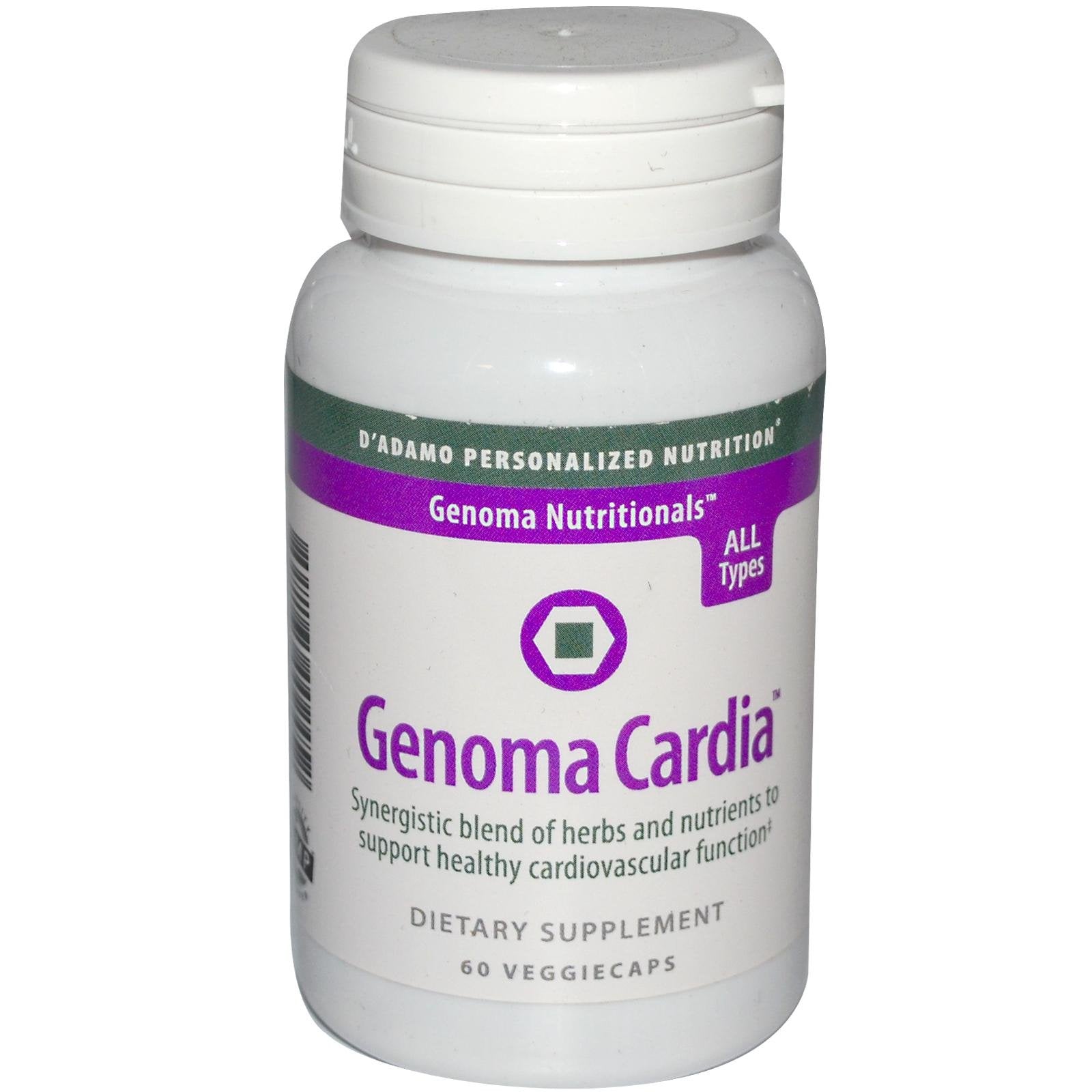 D'Adamo Genoma Cardia: cápsulas para apoyar la salud cardiovascular en la vida diaria
