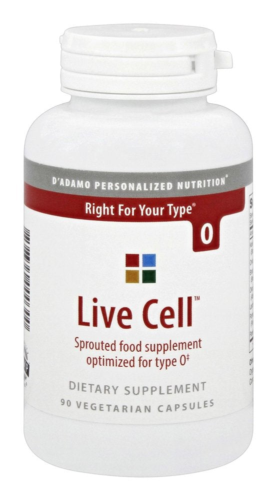 D'Adamo Live Cell O: botella frontal para apoyo a una nutrición equilibrada diaria