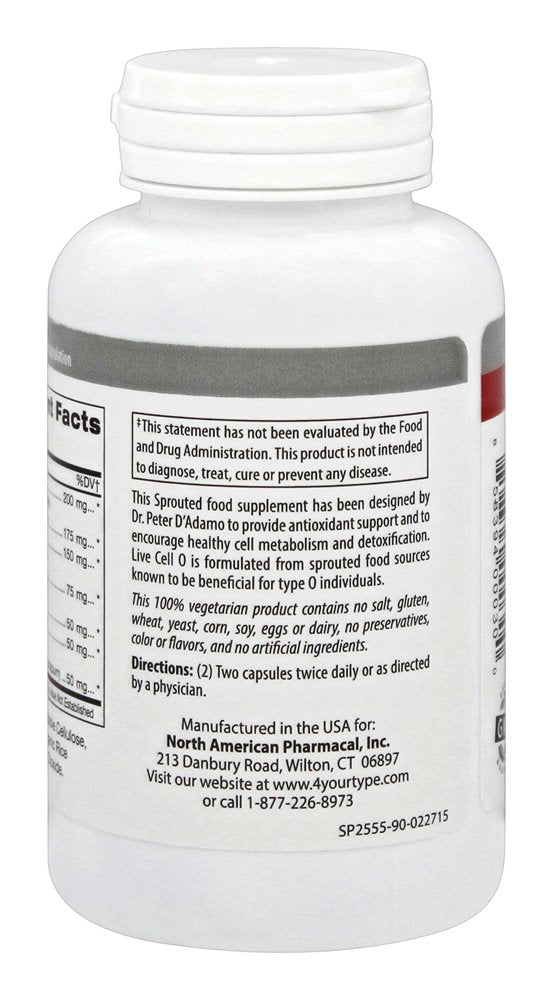 Envase de Live Cell O en estantería para hábitos saludables