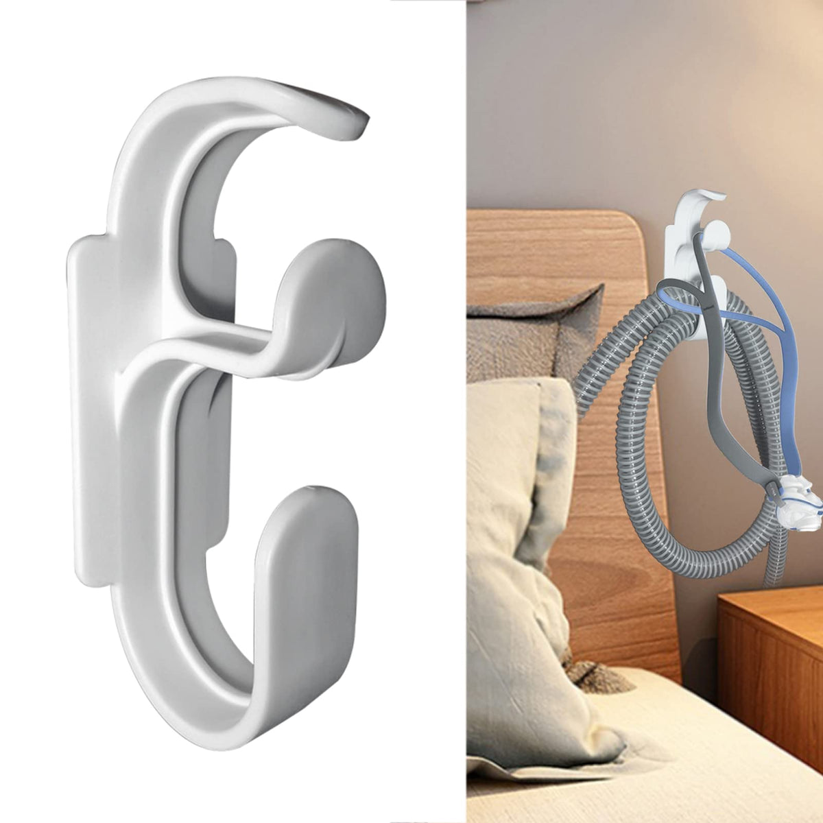 Daekpaek gancho CPAP detalle muestra acabado estable para la manguera