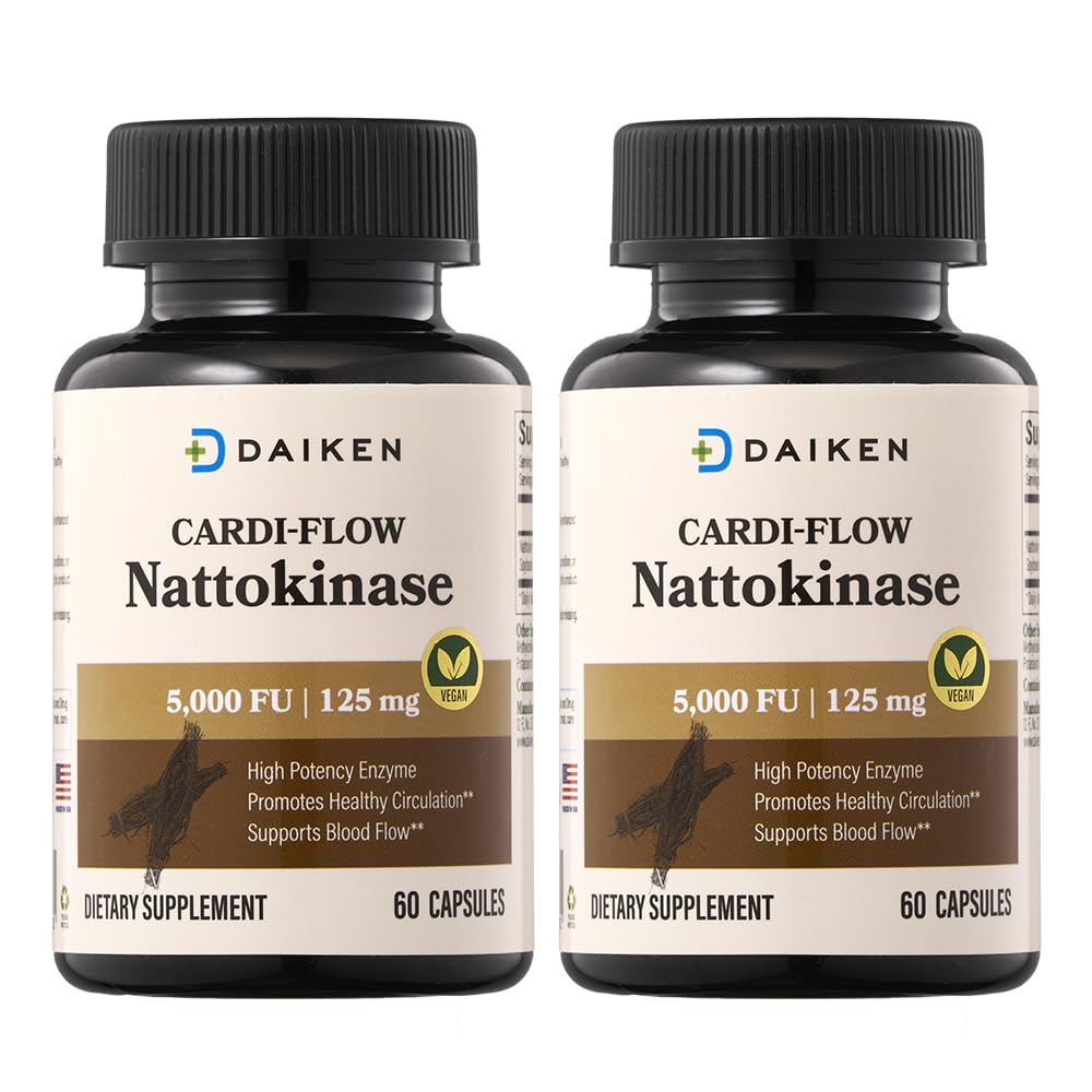 DAIKEN nattokinase 5000fu, cápsulas sin olor para uso diario.