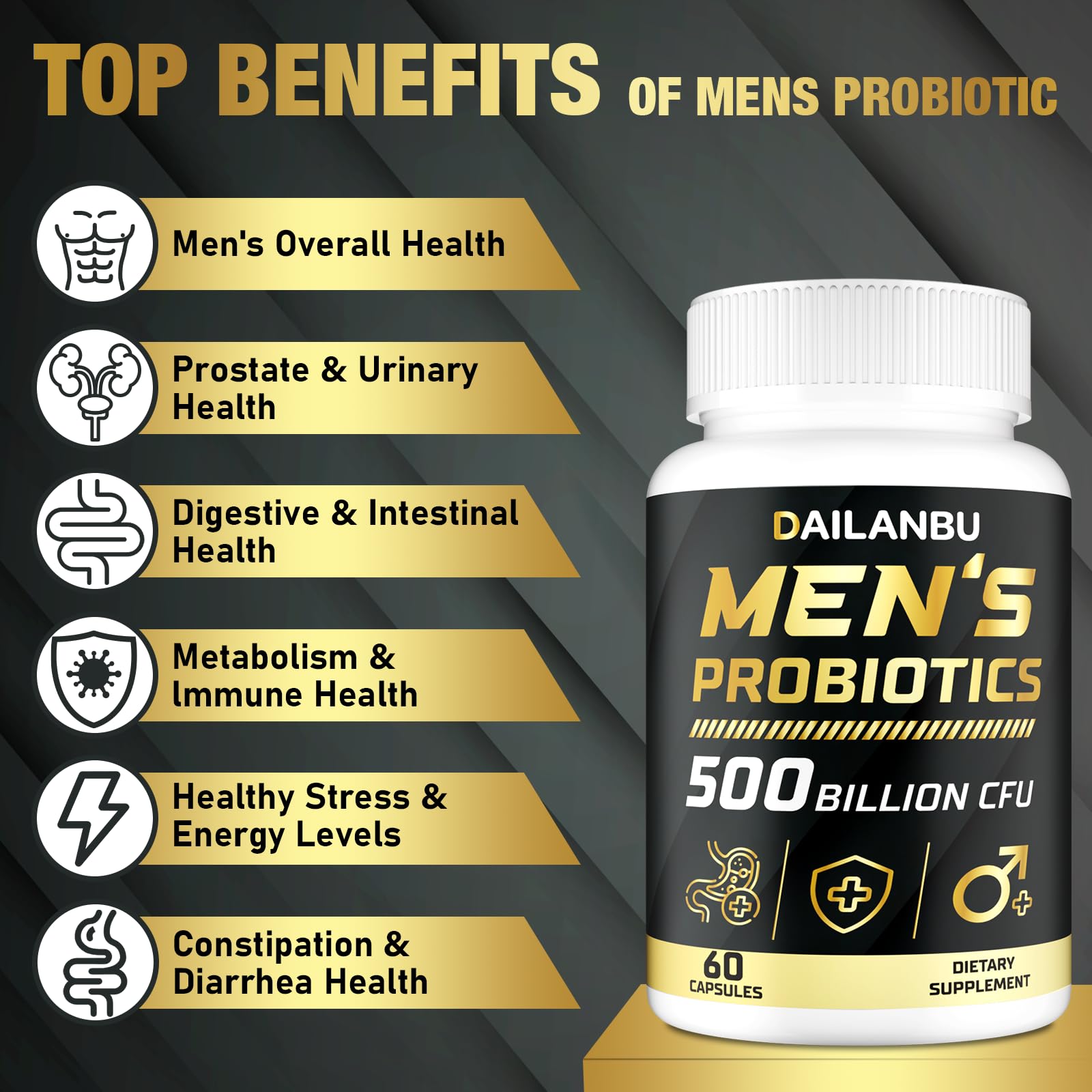 Dailanbu Probióticos para Hombres con goji, aporte antioxidante diario