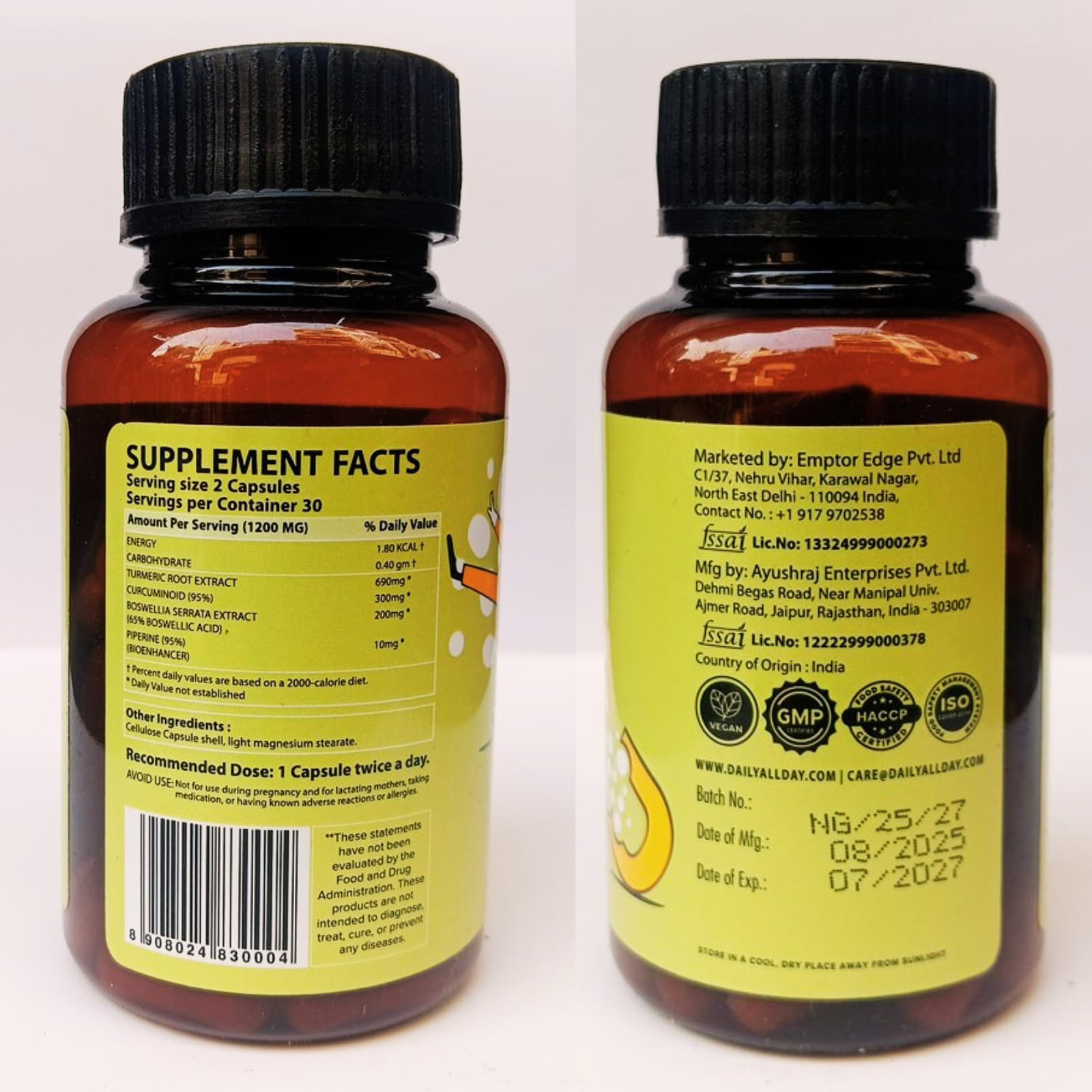 Daily All Day ingredientes naturales para apoyo de bienestar
