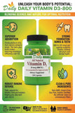 Daily Manufacturing Vitamin D3-800 UI, cápsulas vegetarianas para uso diario.