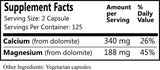 Etiqueta Dolomita Daily Manufacturing sin excipientes