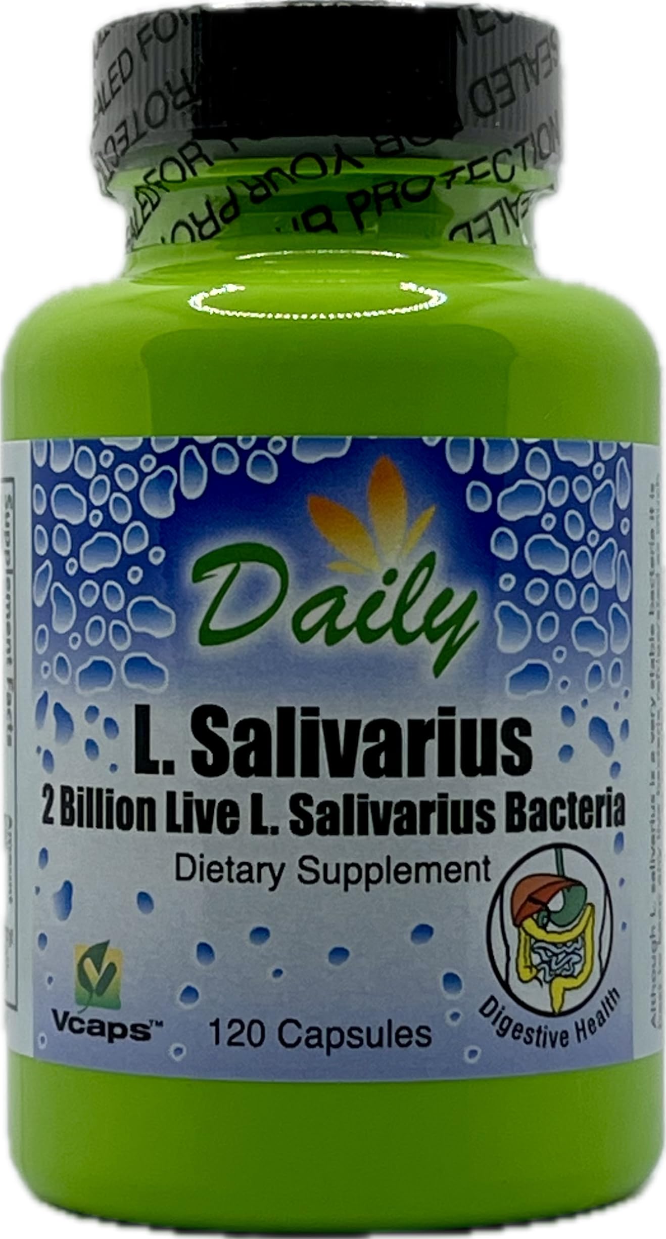 Daily Manufacturing L-Salivarius botella, ideal para uso diario.