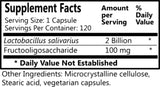 Daily Manufacturing L-Salivarius etiqueta frontal, información clara para uso informado.