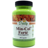 Daily Manufacturing Min-Col Forte botella: cápsulas fáciles de ingerir para tu rutina diaria.