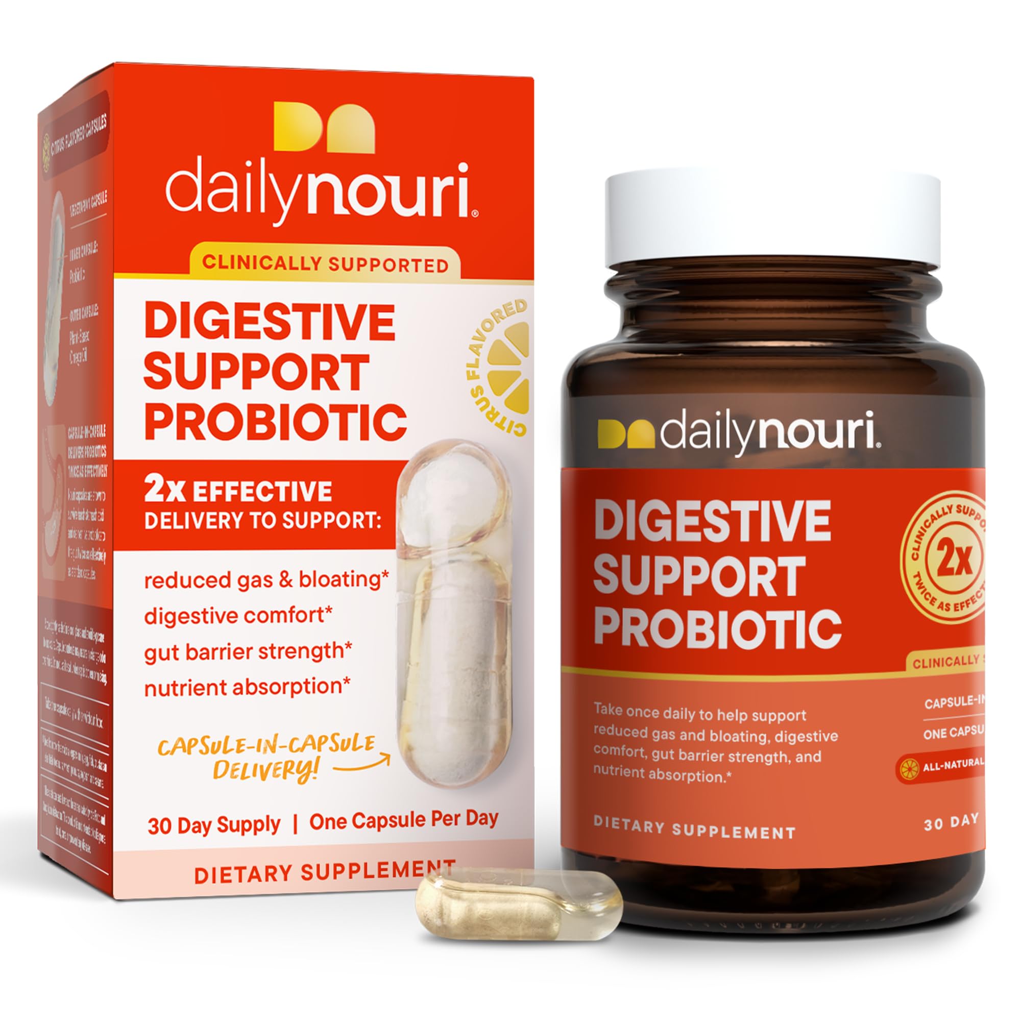 Daily Nouri Digestive: botella con etiqueta clara para identificación diaria