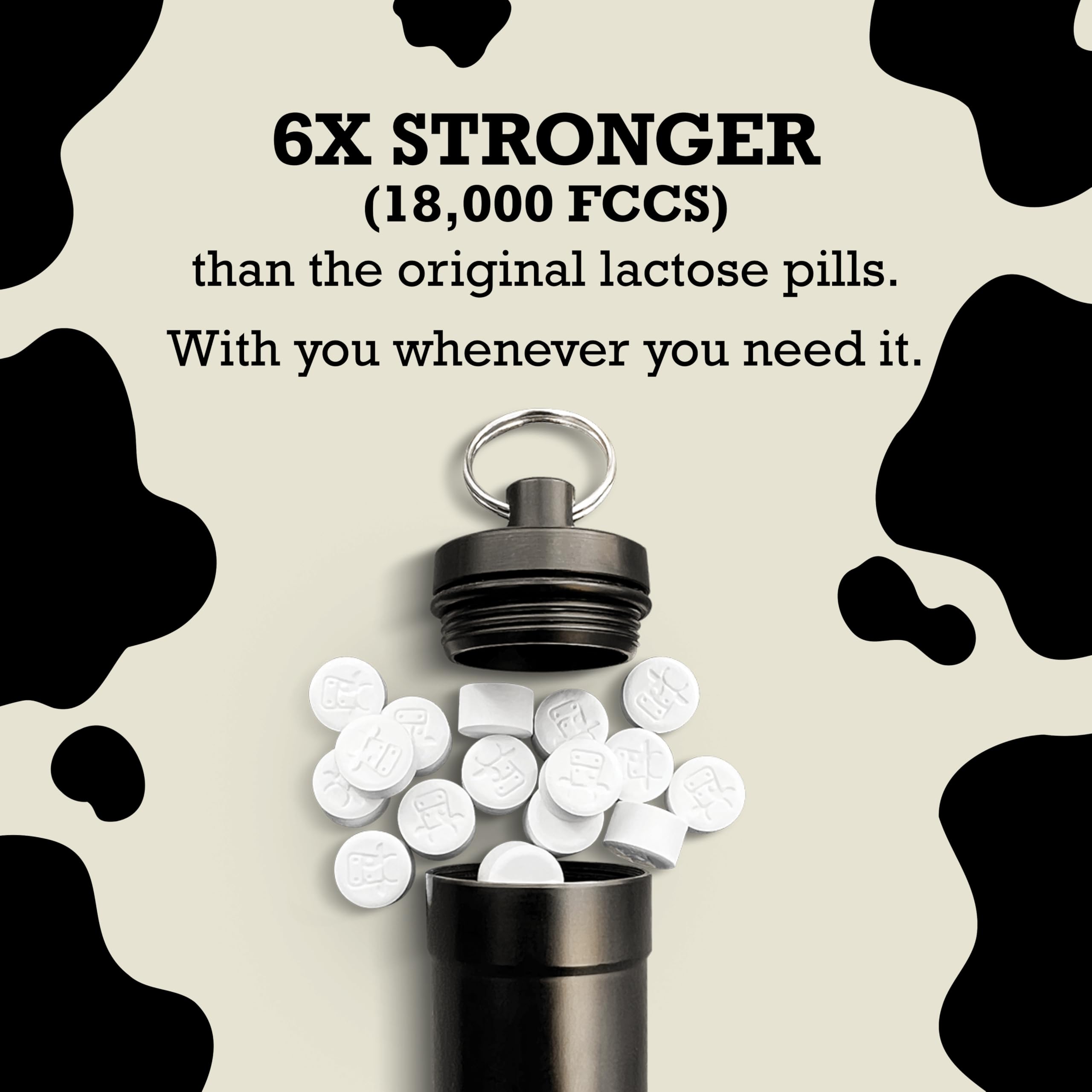 DairyPill: ingrediente activo único, lactasa sin aditivos.