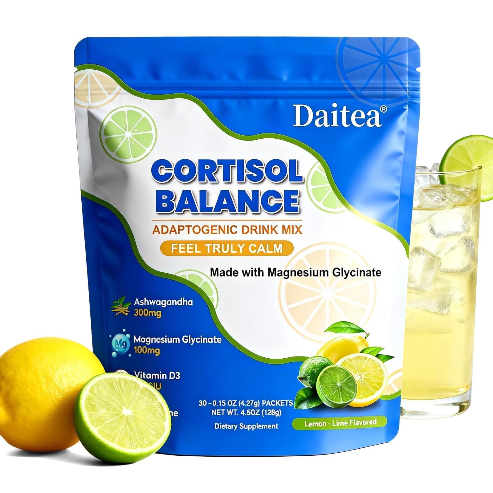 Daitea Cortisol Calm: paquetes de una porción para gestionar el estrés diario.