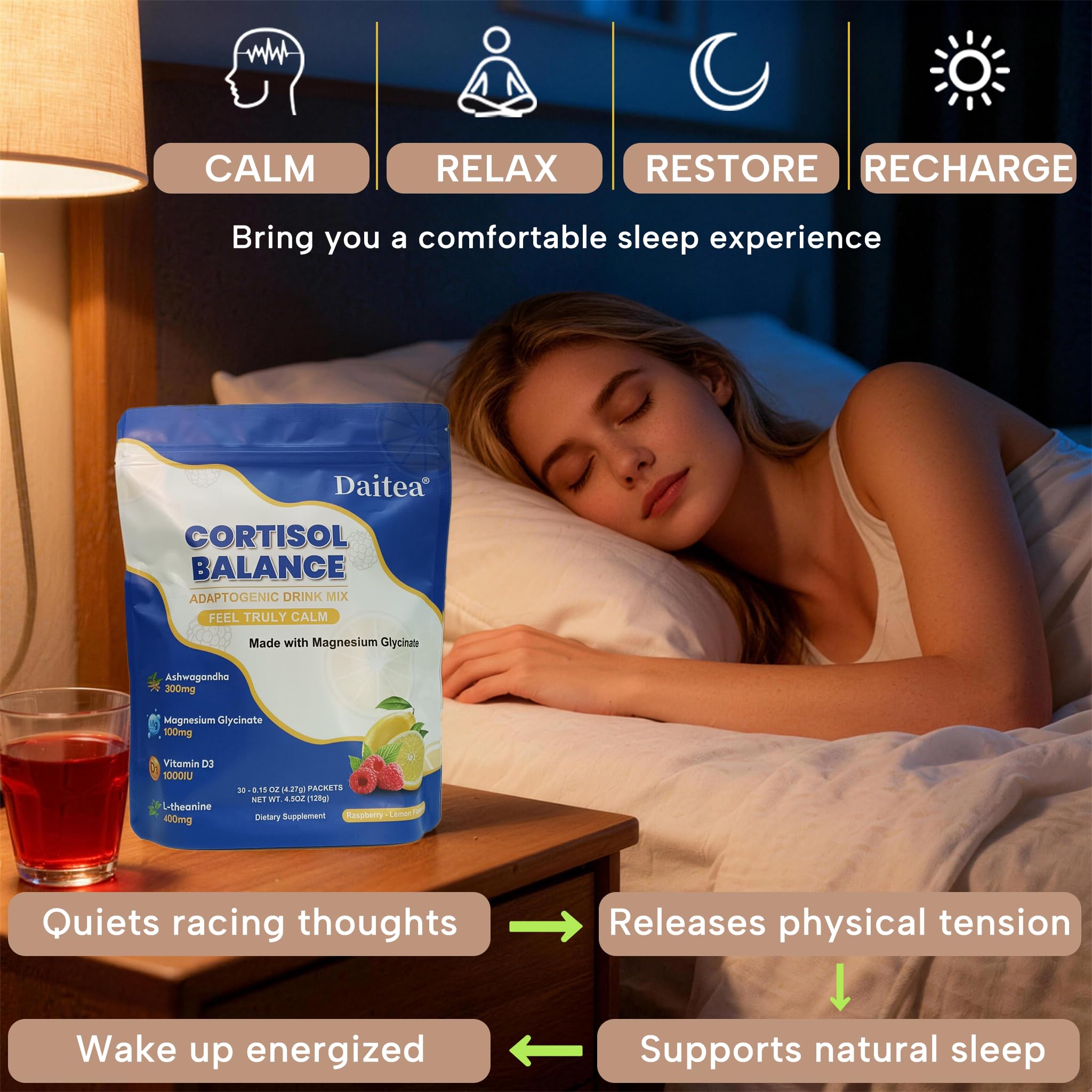 Daitea Cortisol Calm, relajación instantánea sin cafeína