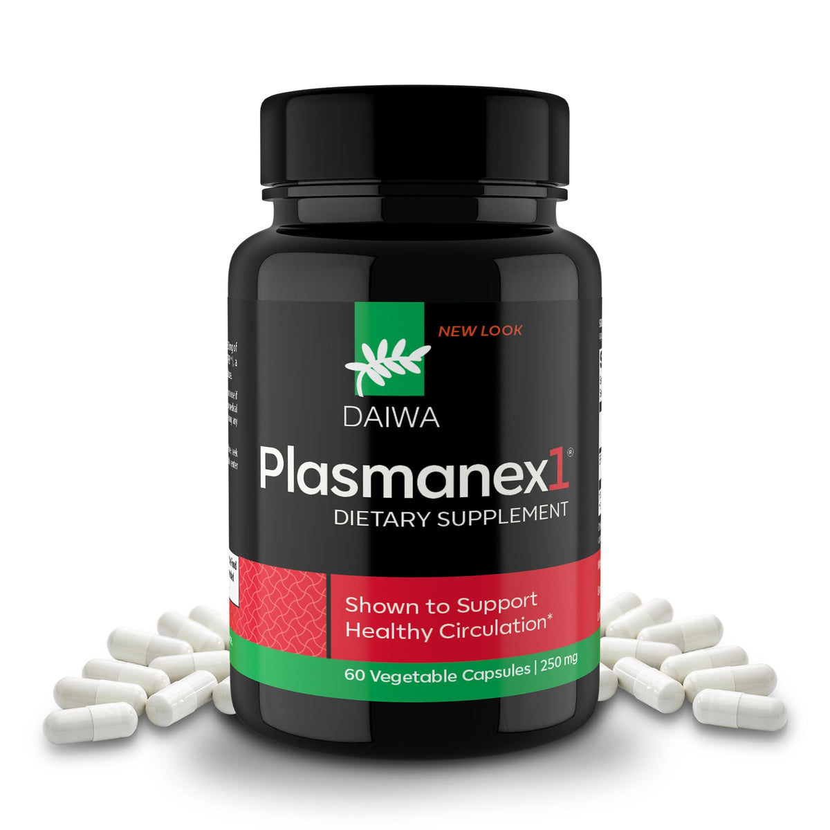 Daiwa Plasmanex 1: botella con dosis diaria para apoyo a la circulación.