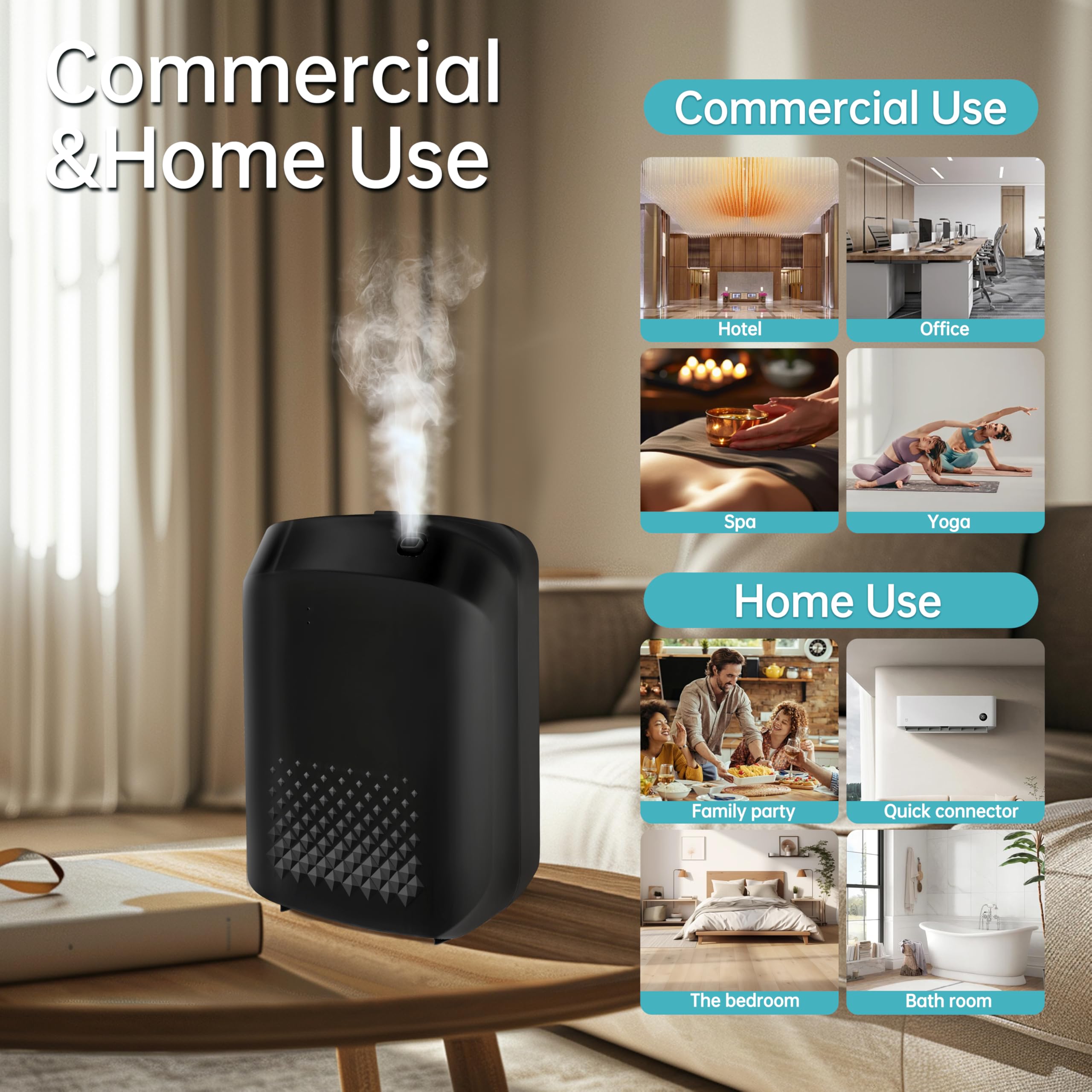 DAKISTF difusor de aire frío instalación en mesa o pared, kit incluido