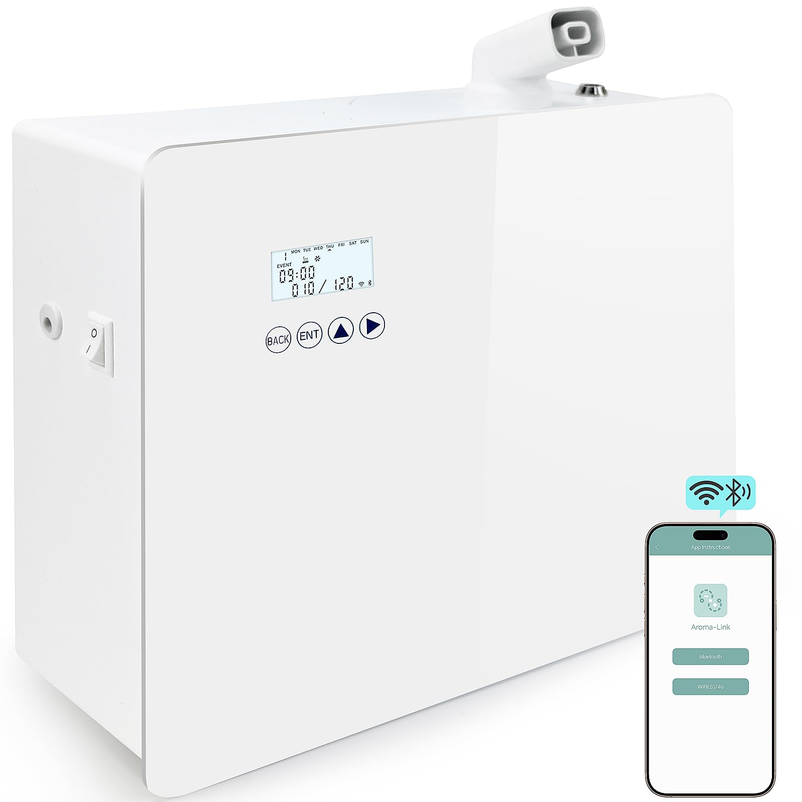 Dakistf difusor sin agua, capacidad de 1000 ml para cobertura amplia