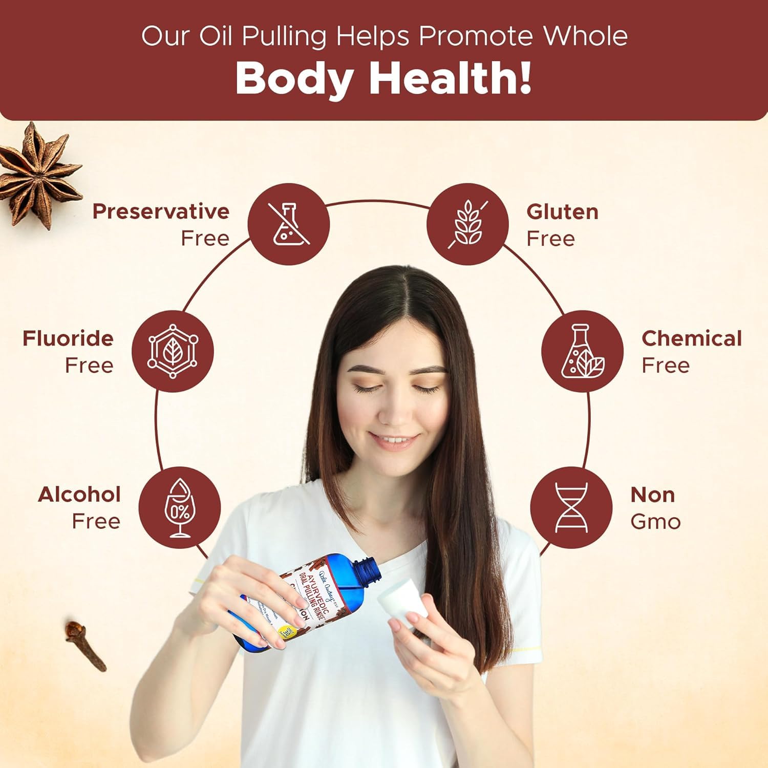 Dale Audrey: vertido de aceite para enjuague bucal con frescura natural.