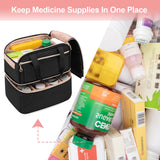 Damero asas portátiles para llevar la bolsa de medicinas con facilidad.