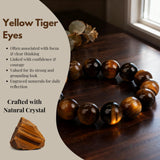 Cuentas de ojo de tigre brillantes en Dare to Mystic, ideal para confianza y enfoque.