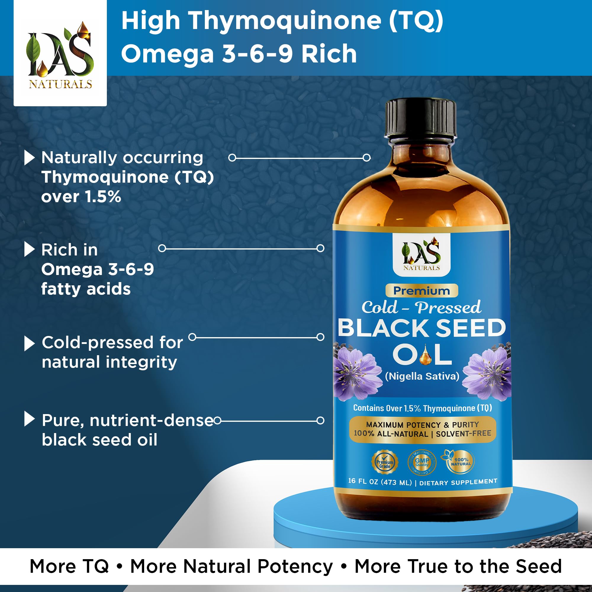 DAS NATURALS Nigella sativa con aroma natural para aderezos