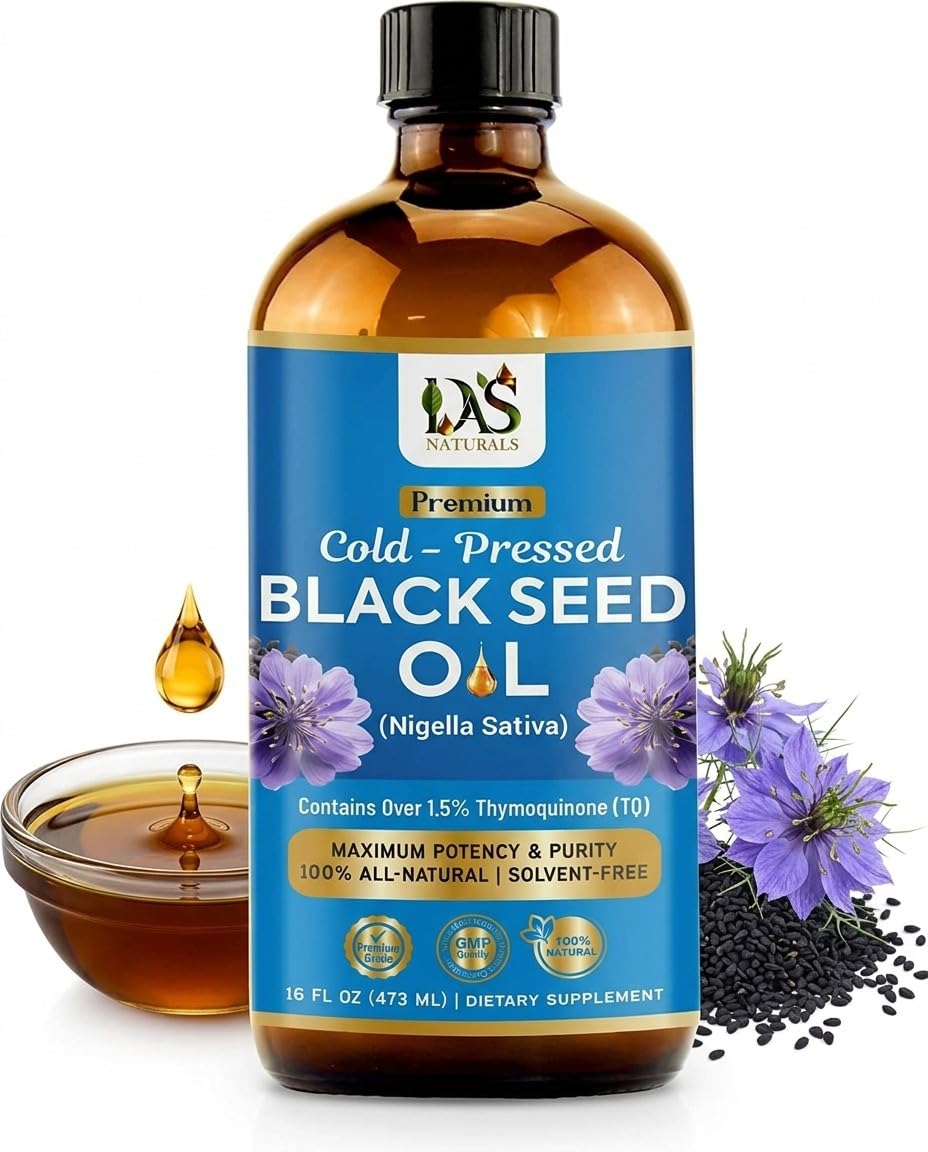 DAS NATURALS aceite de semilla negra en botella 16oz para cocinar