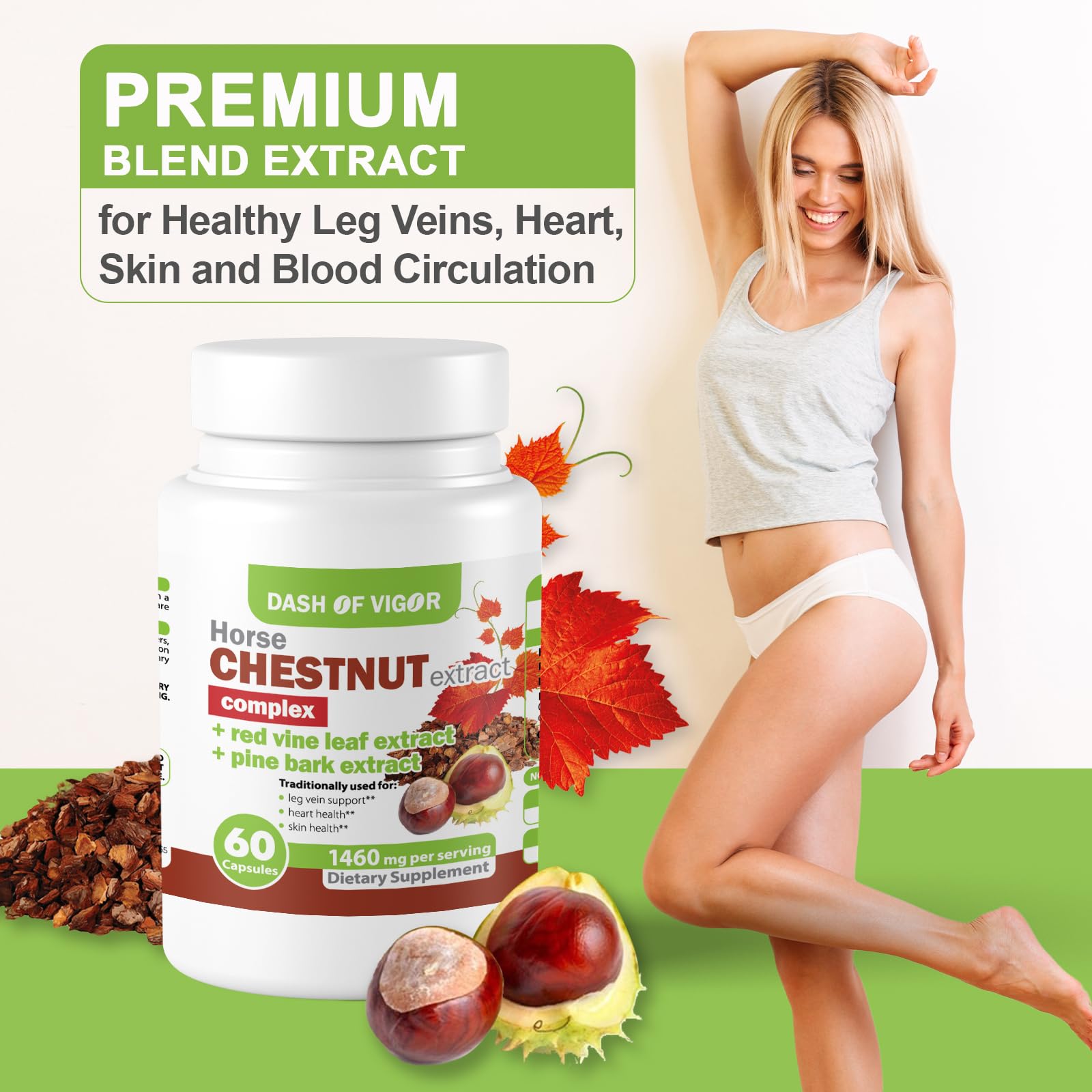 DASH OF VIGOR DOFV hojas vid roja: complemento para salud general.