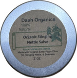 Dash Organics bálsamo de ortiga en aplicación, alivio suave y aroma calmante