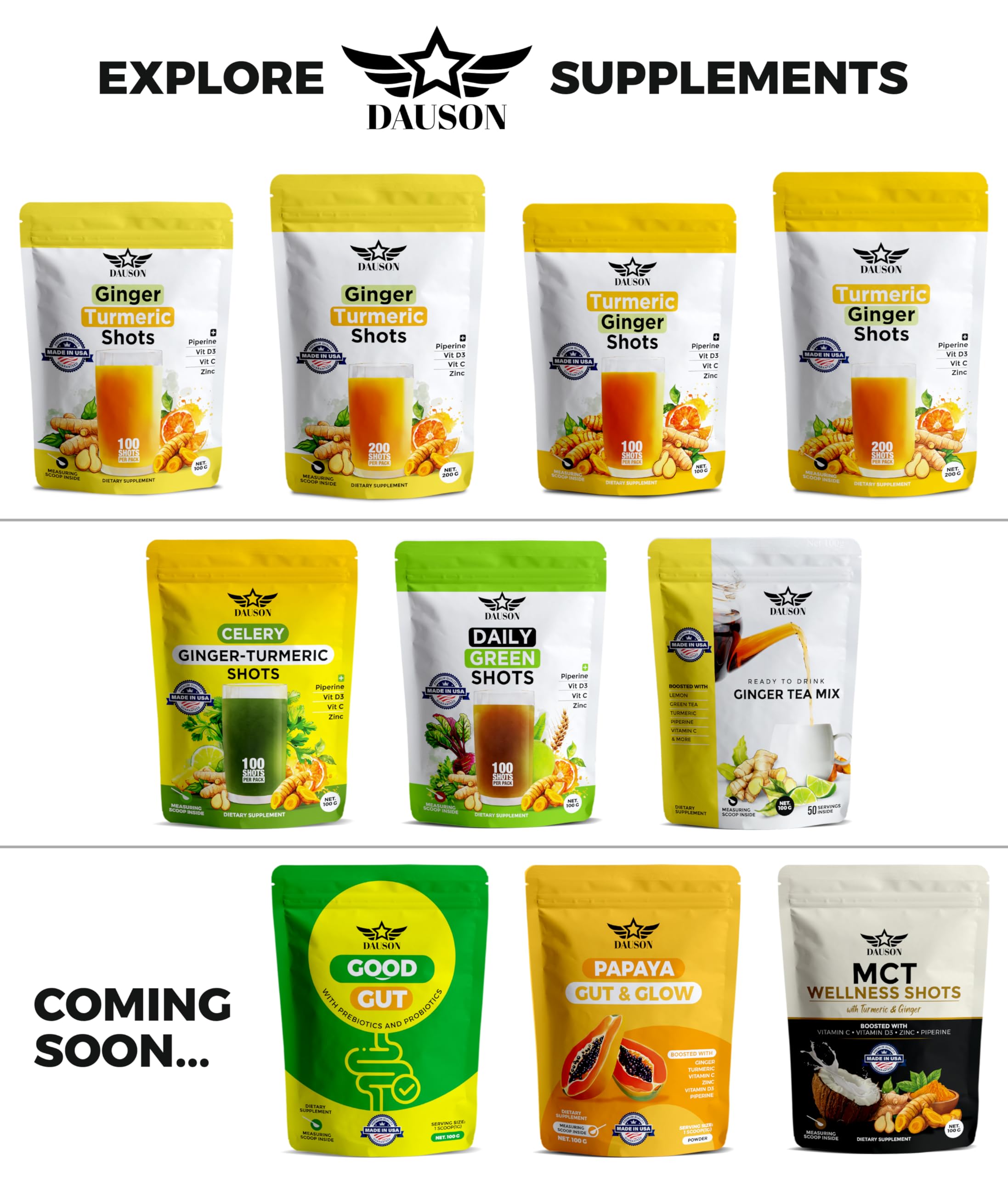 DAUSON té con vitamina C e inulina, apoyo inmunitario y salud intestinal