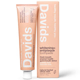 Davids crema dental sin fluoruro en envase frontal para uso diario.