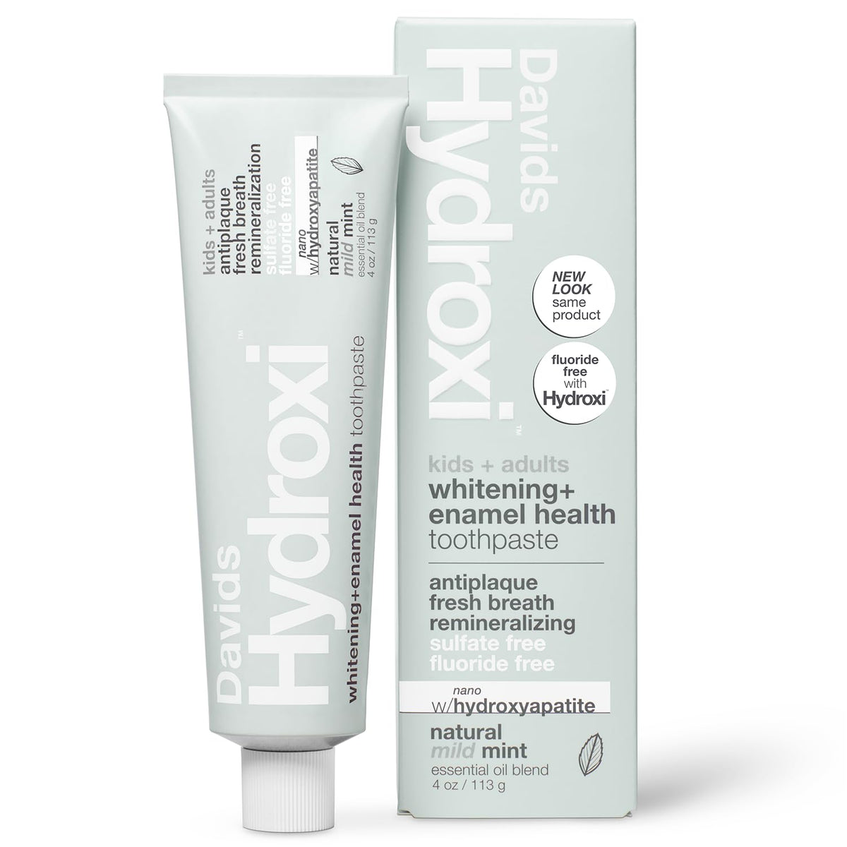 Davids Hydroxi Mint, tubo de 4 oz para uso diario y cuidado suave.