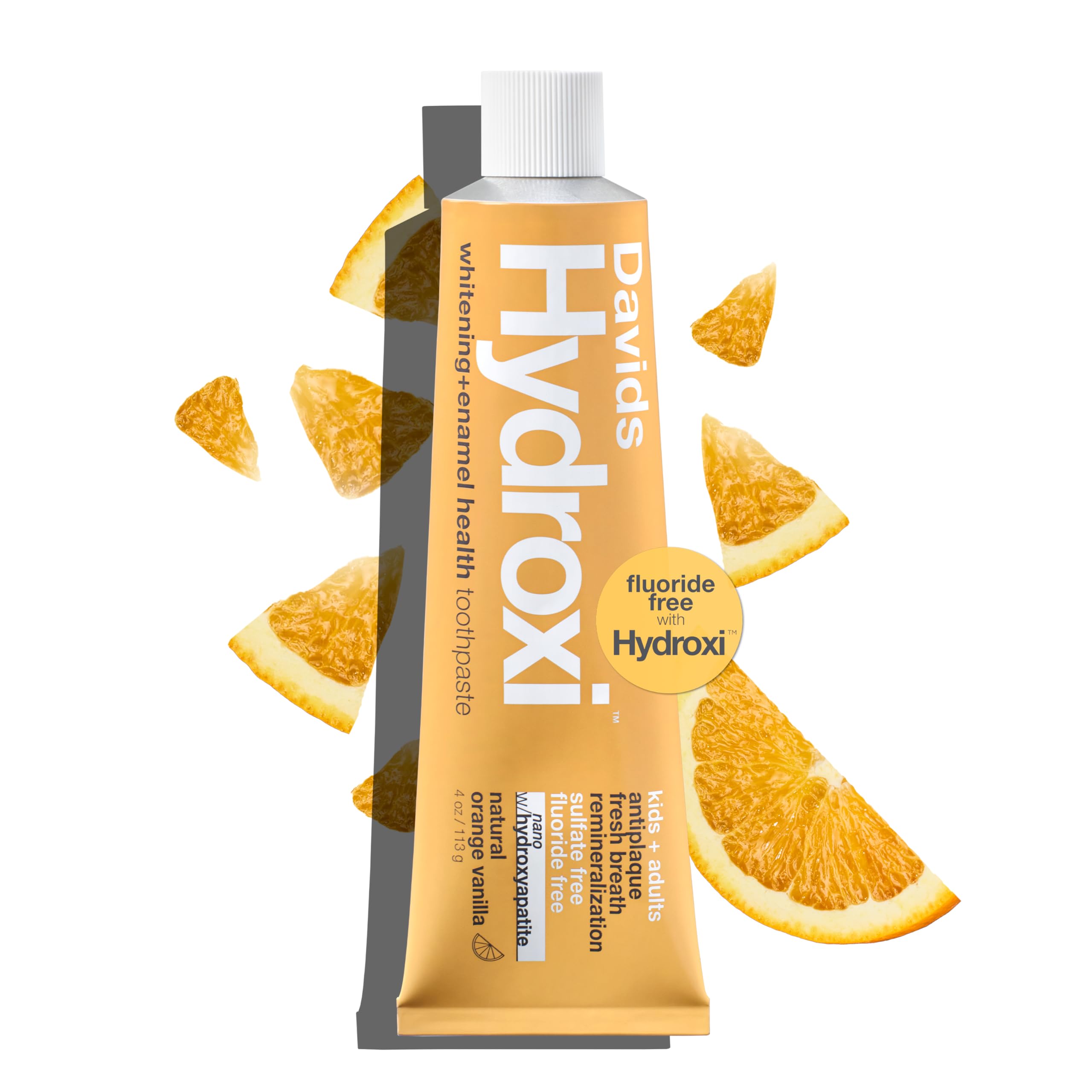 Davids Hydroxi pasta dental en envase metálico para reducir residuos y cuidar el planeta.