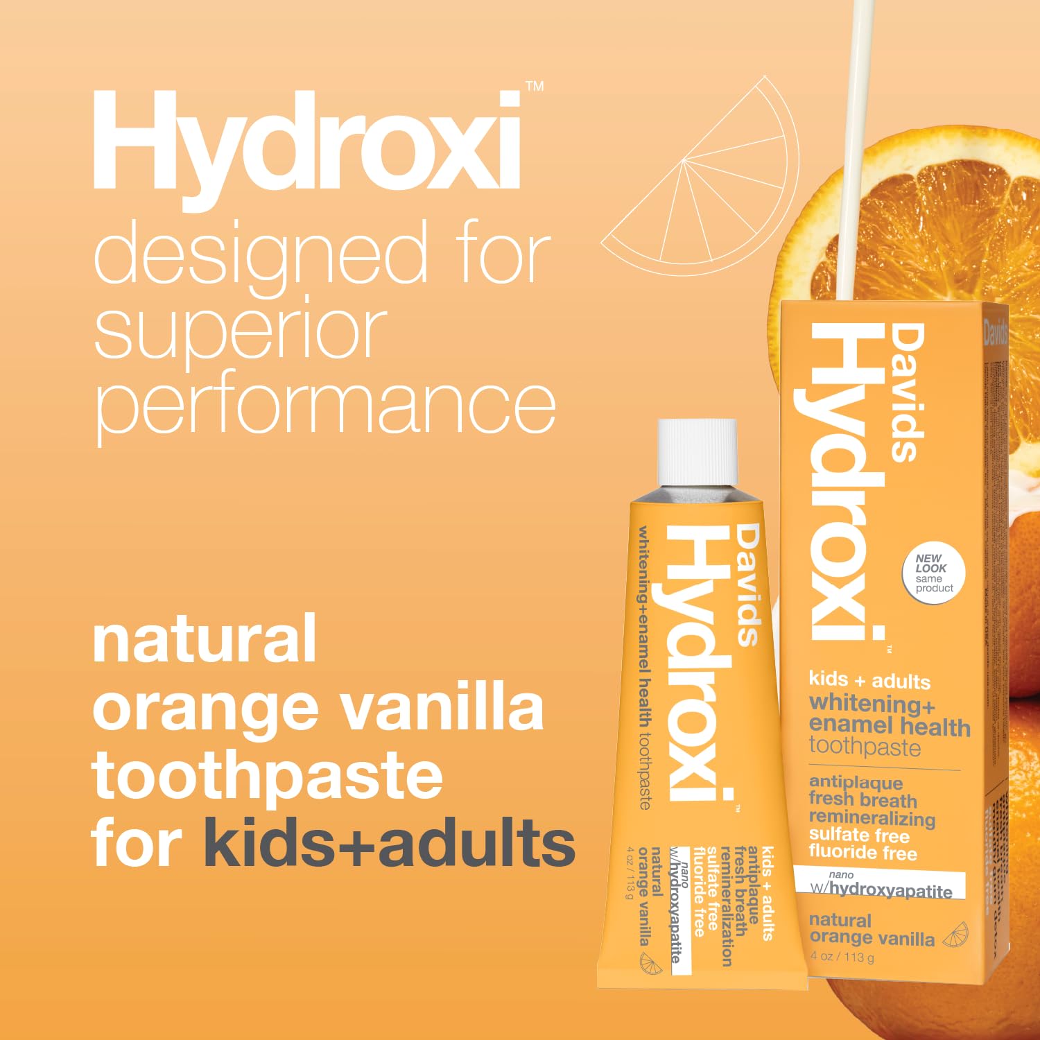 Davids Hydroxi sabor naranja vainilla, apto para niños y adultos.