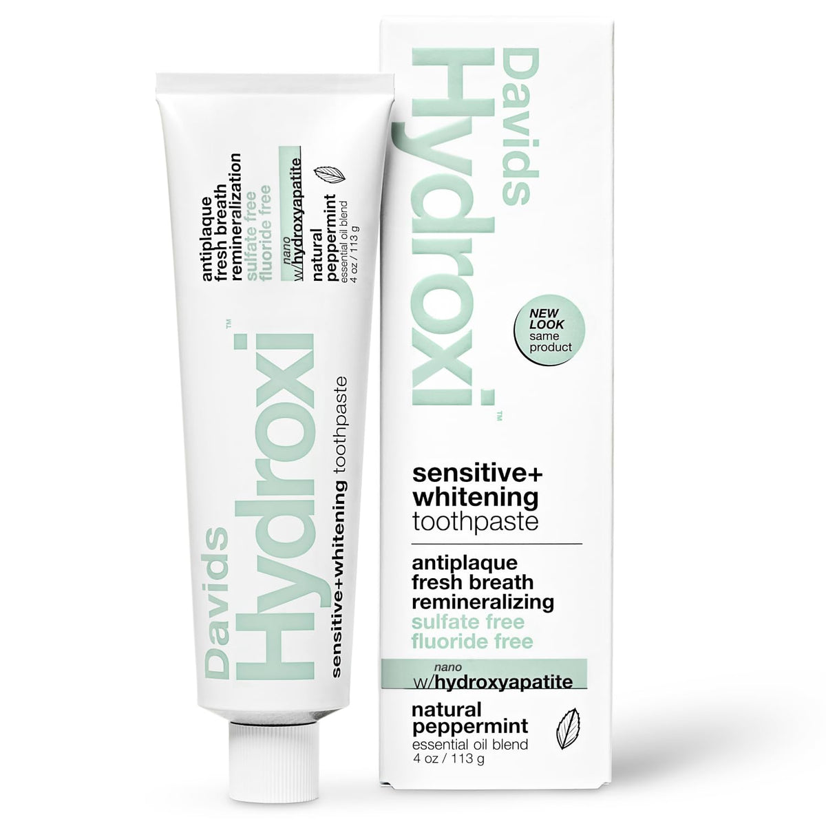 Davids Nano Hidroxiapatita, tubo de pasta, remineralización suave para dientes sensibles.