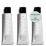 Davids pasta dientes con carbón activado para blanqueamiento en viaje