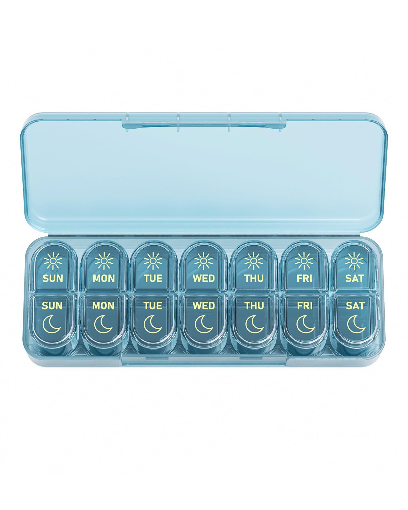 Daviky organizador semanal de pastillas con dos tomas, ideal para viajes