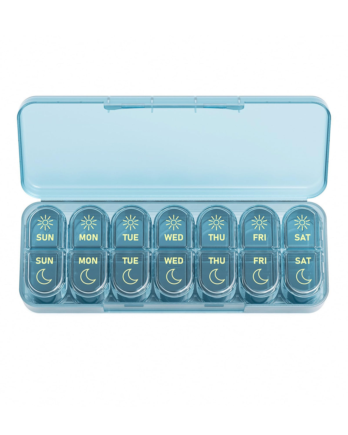 Daviky organizador semanal de pastillas con dos tomas, ideal para viajes